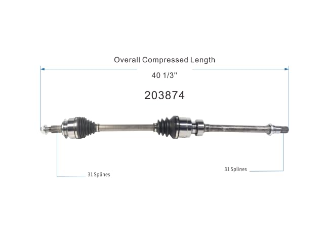 MAXFAVOR CV Axle Front FWD & AWD Compatible with Mazda CX-5 2013-2016 L4 2.0L Manual Trans, A Pair CV Axle Joint Shaft Assembly, Driver & Passenger Side
