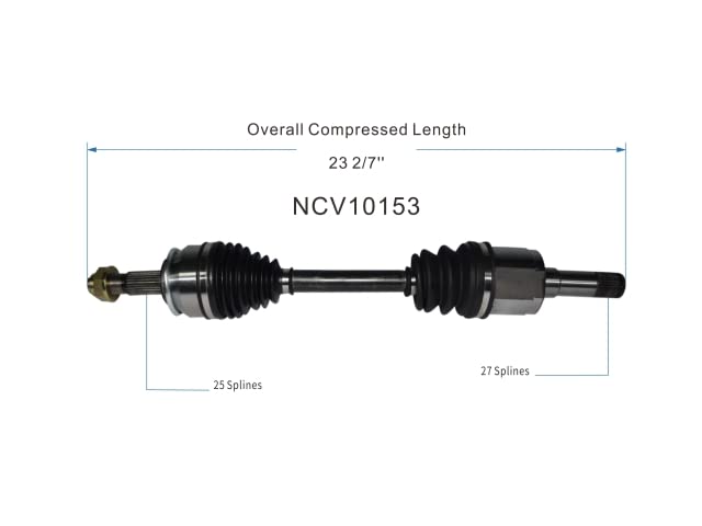 MAXFAVOR CV Axle Front FWD Compatible with Chevy Trax 2014 L4 1.8L Manual Trans, A Pair CV Axle Joint Shaft Assembly, Driver & Passenger Side