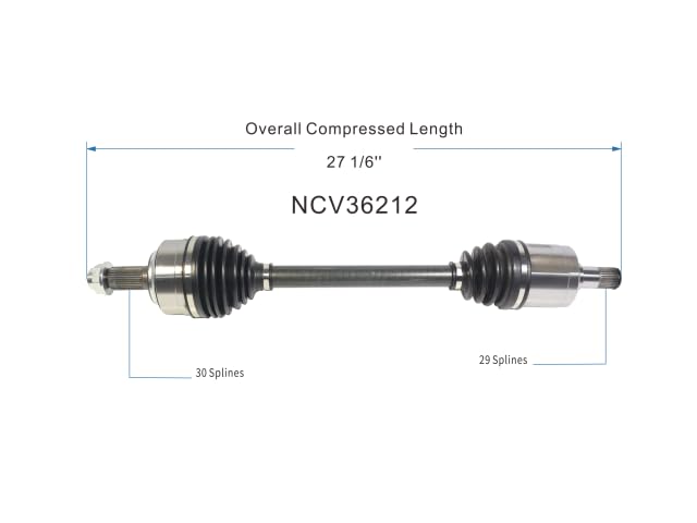 MAXFAVOR CV Axle Rear Right Compatible with Jeep Cherokee 2019-2020 L4/V6 2.0L/3.2L, A piece Rear Right Side CV Axle Joint Shaft Assembly