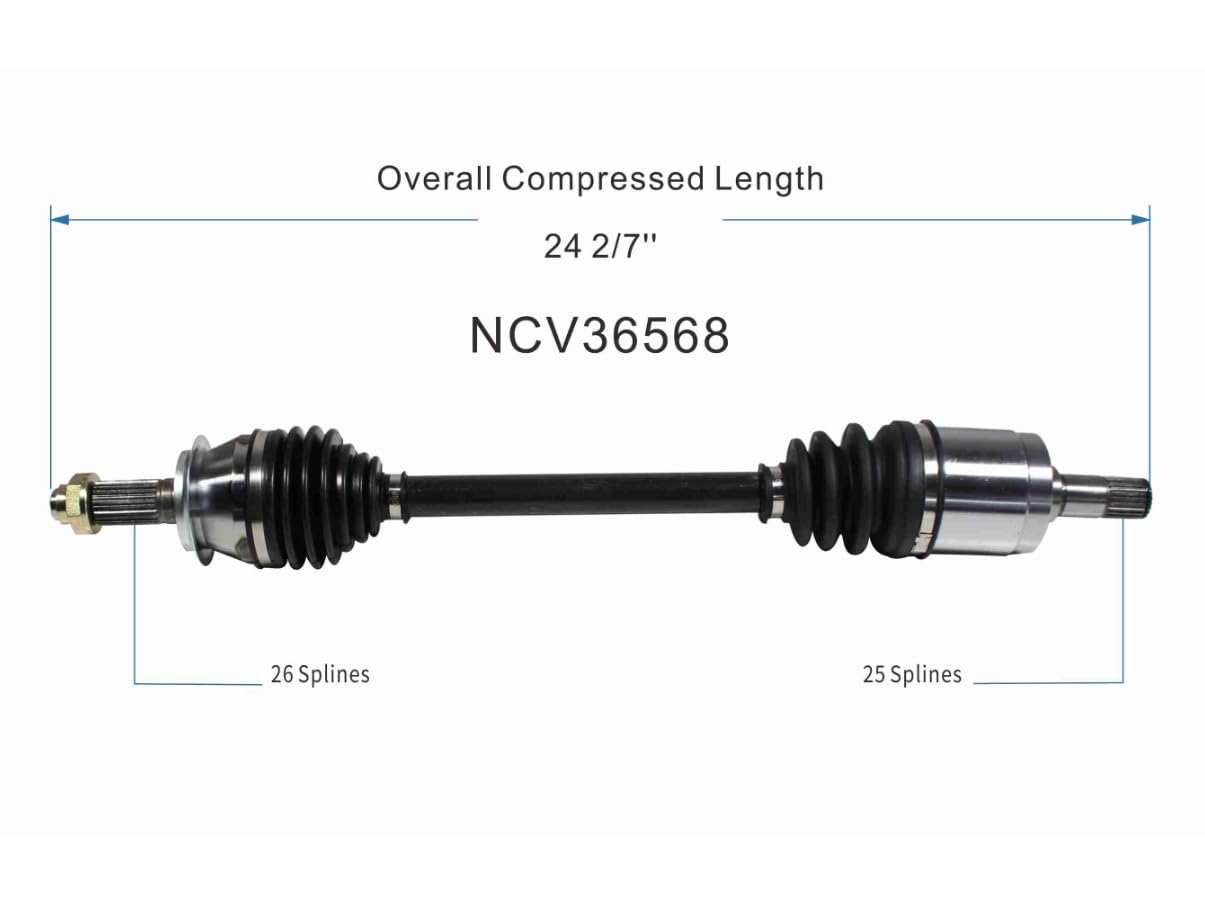Maxfavor CV Eje delantero apto para Honda Civic 2006 2007 2008 2009 2010 2011 Eje CV, Autom¨¢tico Trans FWD 1.8L L4 CV Conjunto de eje de junta delantera izquierda (conductor) Lado