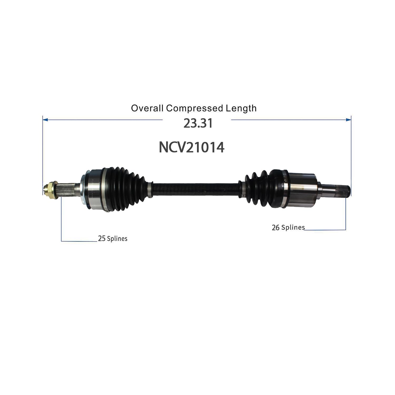 CV Axle Shaft Assembly Compatible with Acura Model 2013 ILX Hybrid L4 1.5L FWD Fit for Honda Model 2012 Civic Hybrid-L Hybrid L4 1.5L FWD Front Drive Side Shaft Replace 91230 HO-8414 44306-TR2-A50