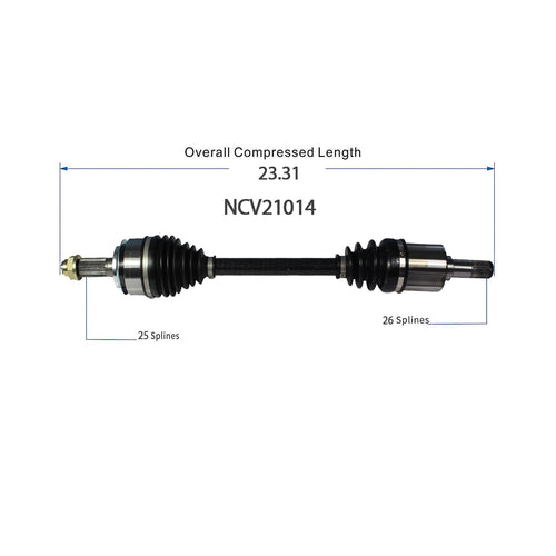 CV Axle Shaft Assembly Compatible with Acura Model 2013 ILX Hybrid L4 1.5L FWD Fit for Honda Model 2012 Civic Hybrid-L Hybrid L4 1.5L FWD Front Drive Side Shaft Replace 91230 HO-8414 44306-TR2-A50