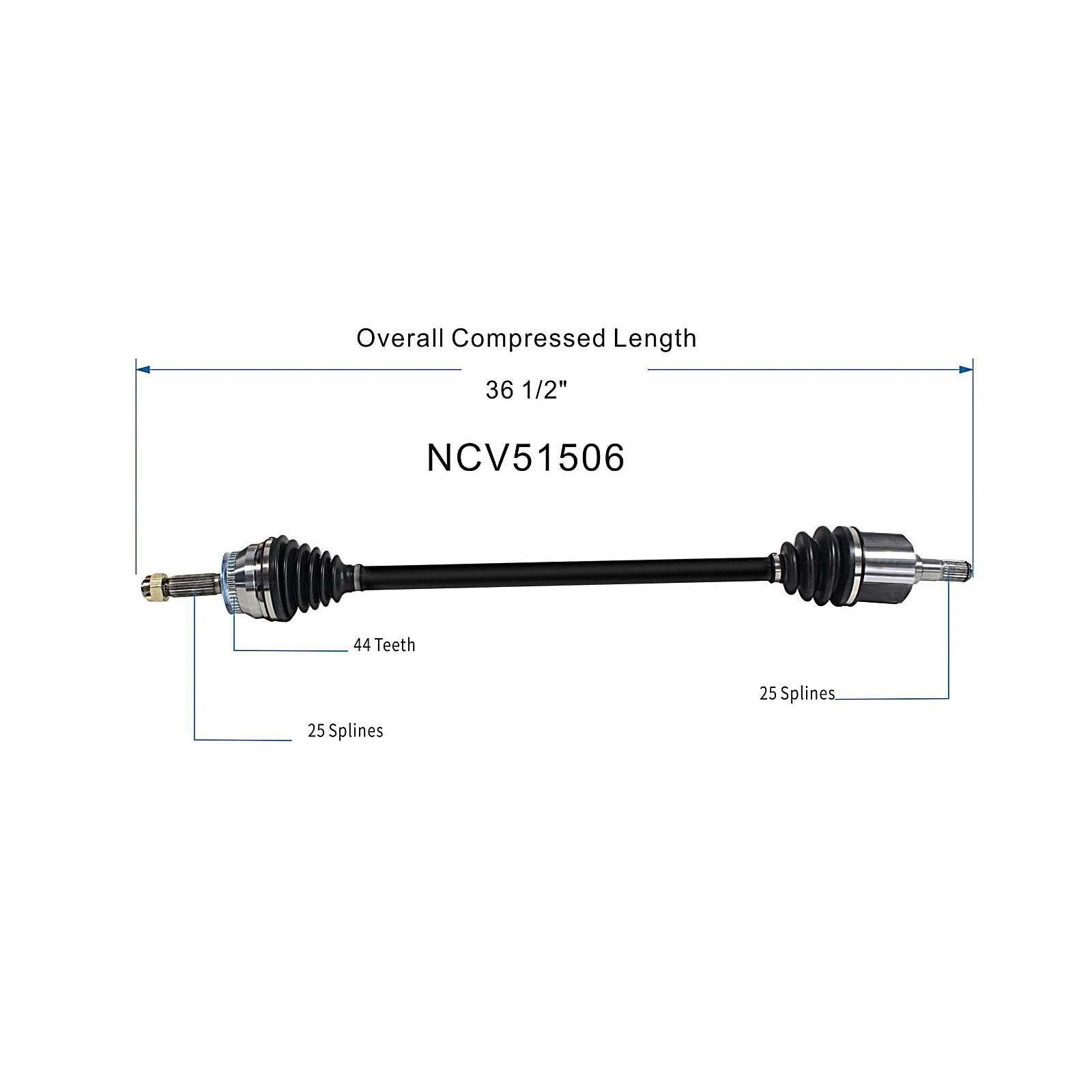 Maxfavor CV Axle Front Right Compatible with Kia Spectra 2004-2009, Spectra5 2005-2009, Hyundai Elantra 1999-2000, Tiburon 2000-2001 2.0L, FWD Manual Trans, CV Axle Shaft Assembly Front Right Side