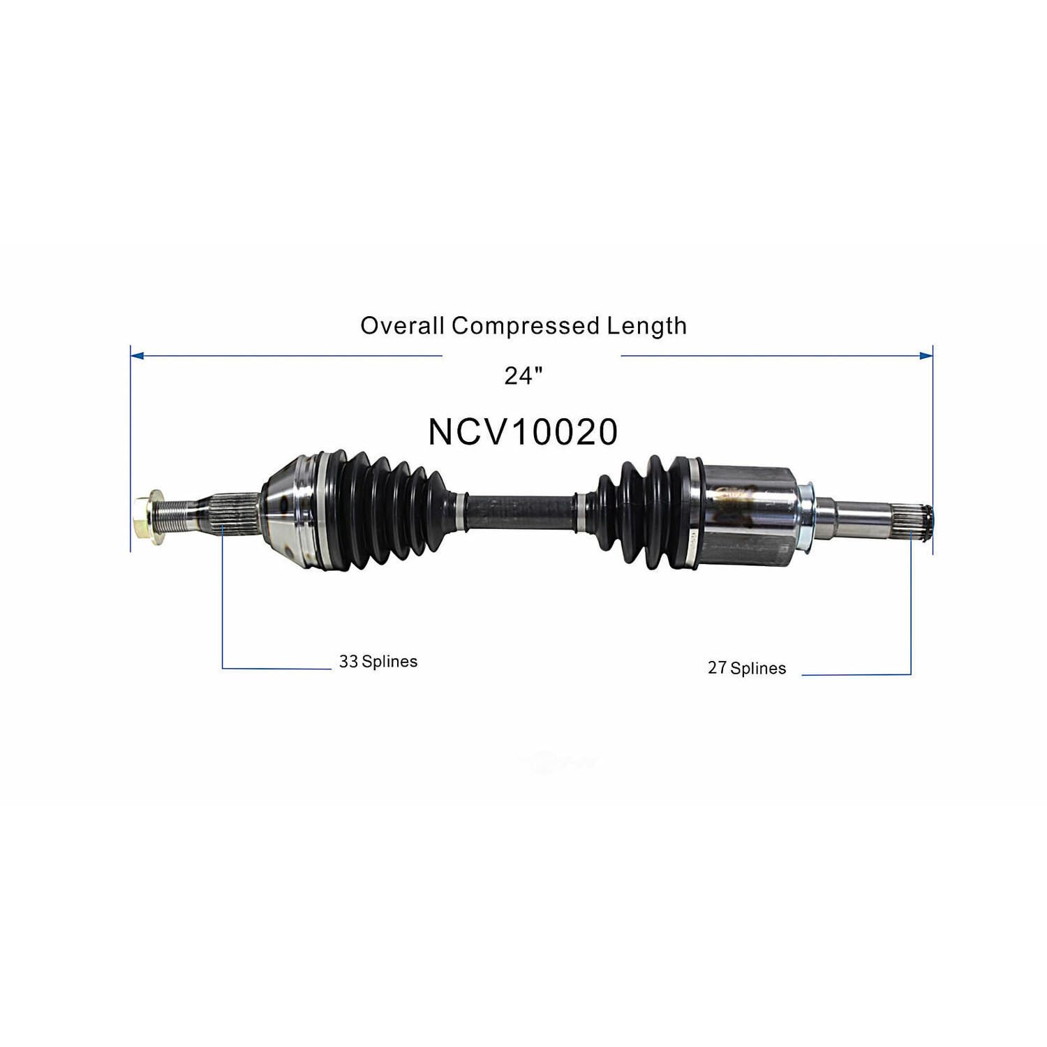 Front Left CV Axle Shaft Assembly Compatible with Compatible with Chevrolet Models 2012-2016 Impala CV Joint Replace 19364894 11692327 66-1559 60-1559 94-9152 GM-8295 20831734