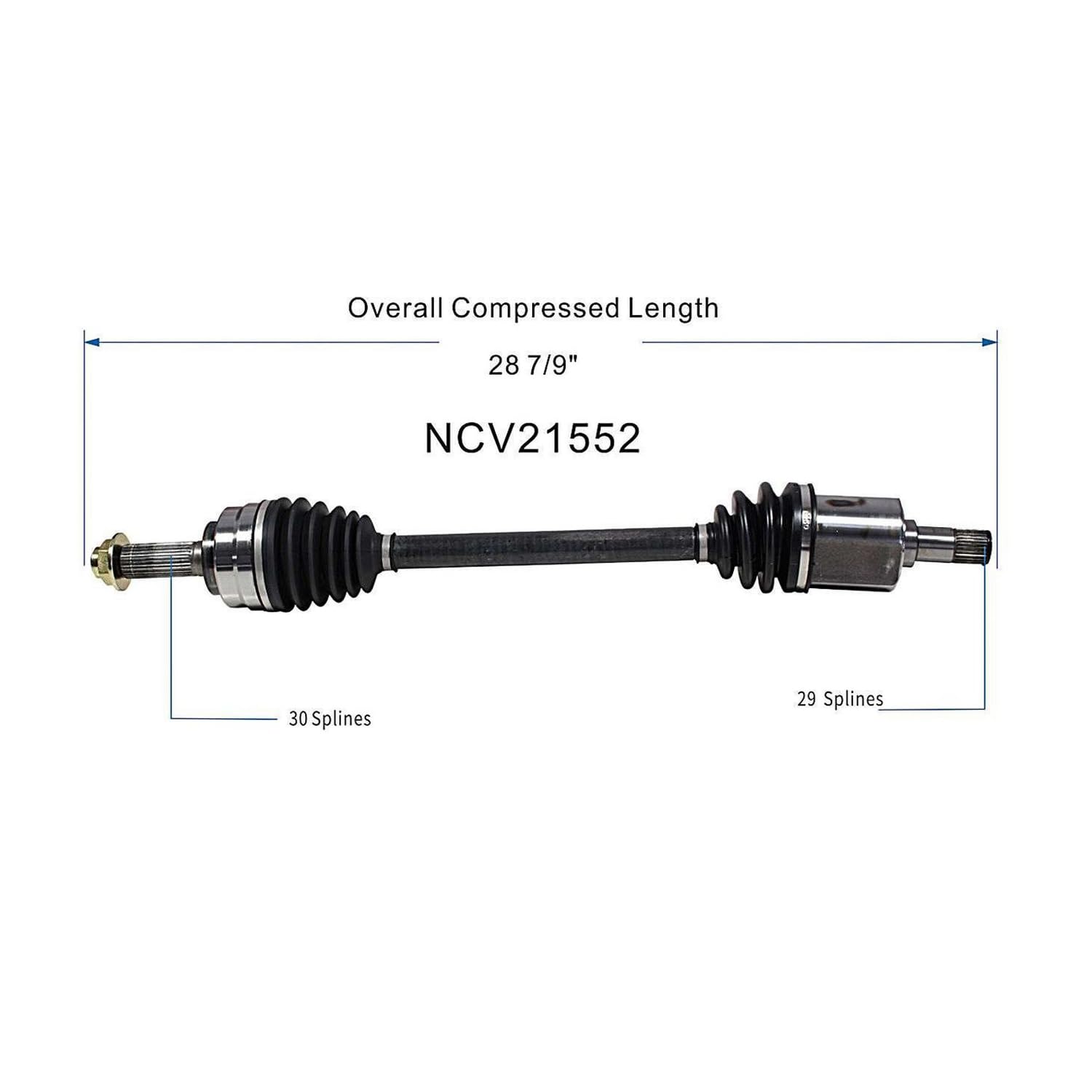 Maxfavor CV Axle Front Left Compatible with Honda Pilot 2009-2015 3.5L, Acura MDX 2007-2009 3.7L, FWD AWD, CV Axle Joint Shaft Assembly Front Driver Side