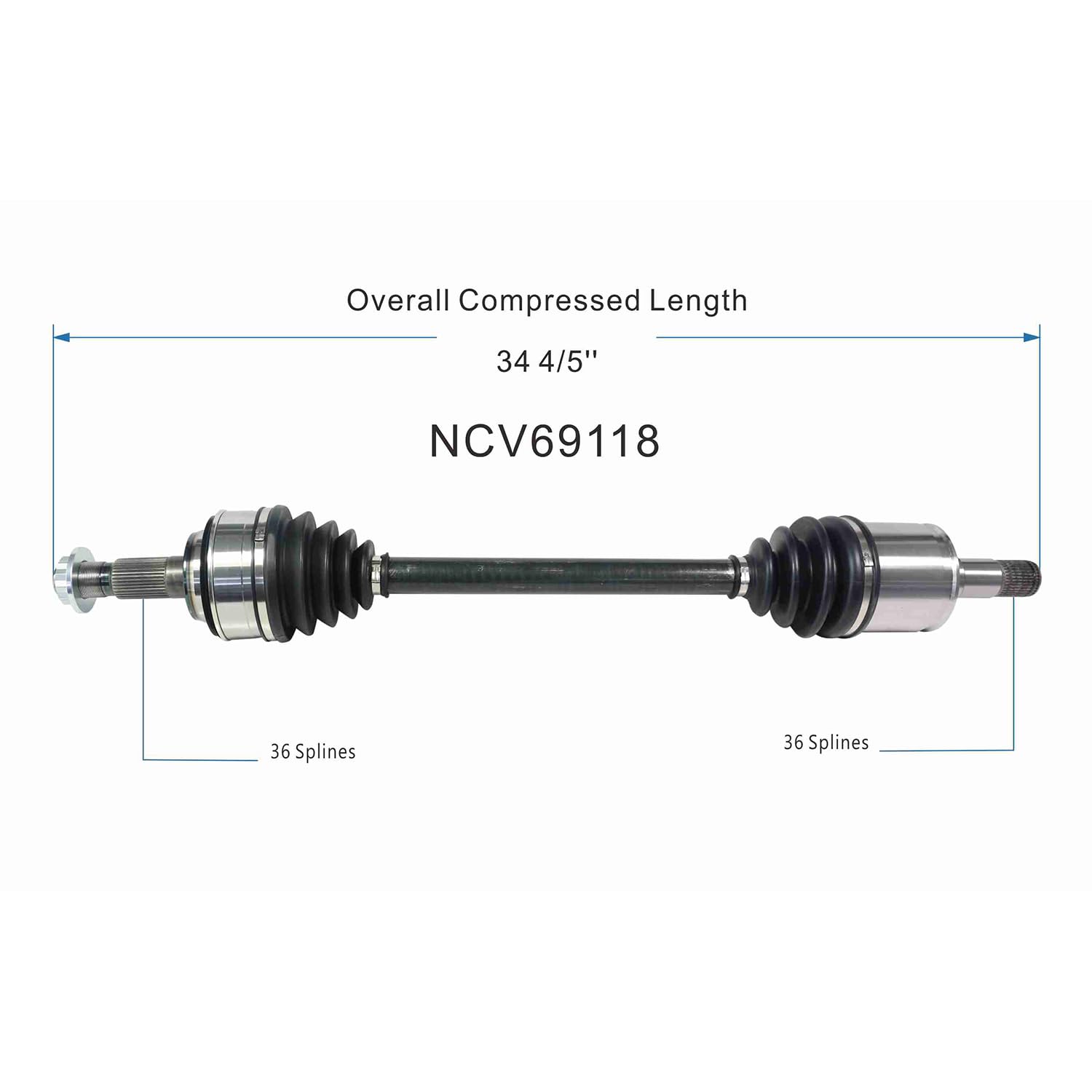 Rear Left CV Axle Shaft Assembly Compatible with Toyota Models 2008-2019 Sequoia CV Joint Replace 423400C010 TO-8403 60-5377 66-5377 B14898N B16277N 80-4158 42340-0C010