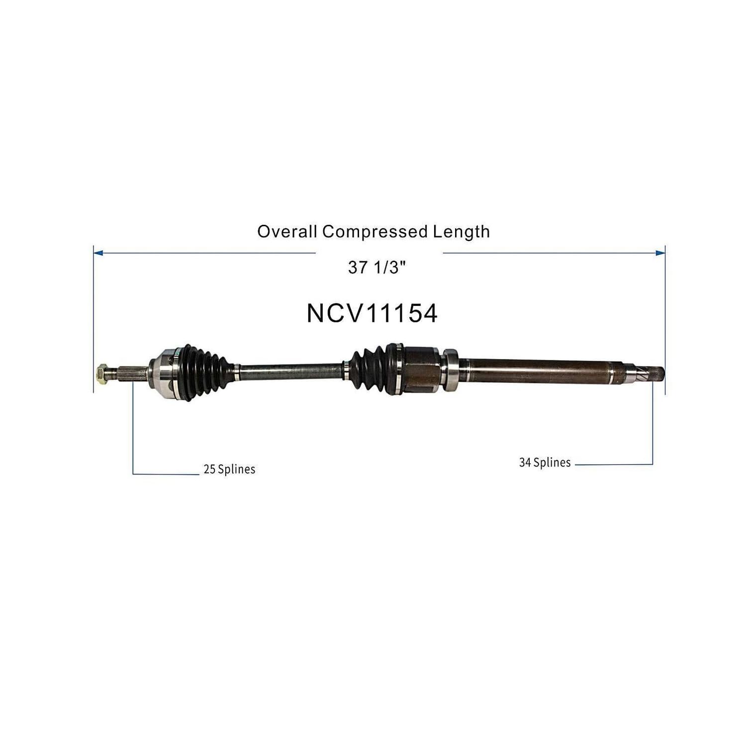 Front Right CV Axle Shaft Assembly Compatible with 2002-2004 Focus SVT L4-2.0L FWD Manual Trans CV Joint Replace 19342931 20871184 66-2171 60-2171 10745N 80-2698 71224 94-7098 95-7242 2M5Z-3B436-AA