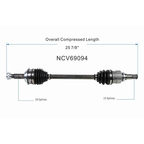 Front Left CV Axle Shaft Assembly Compatible with Toyota Models 2015-2018 Yaris FWD CV Joint Replace 434200D480 90853 TO-8204 11827273 66-5432 B16365N NCV908531 80-4162 43420-0D480
