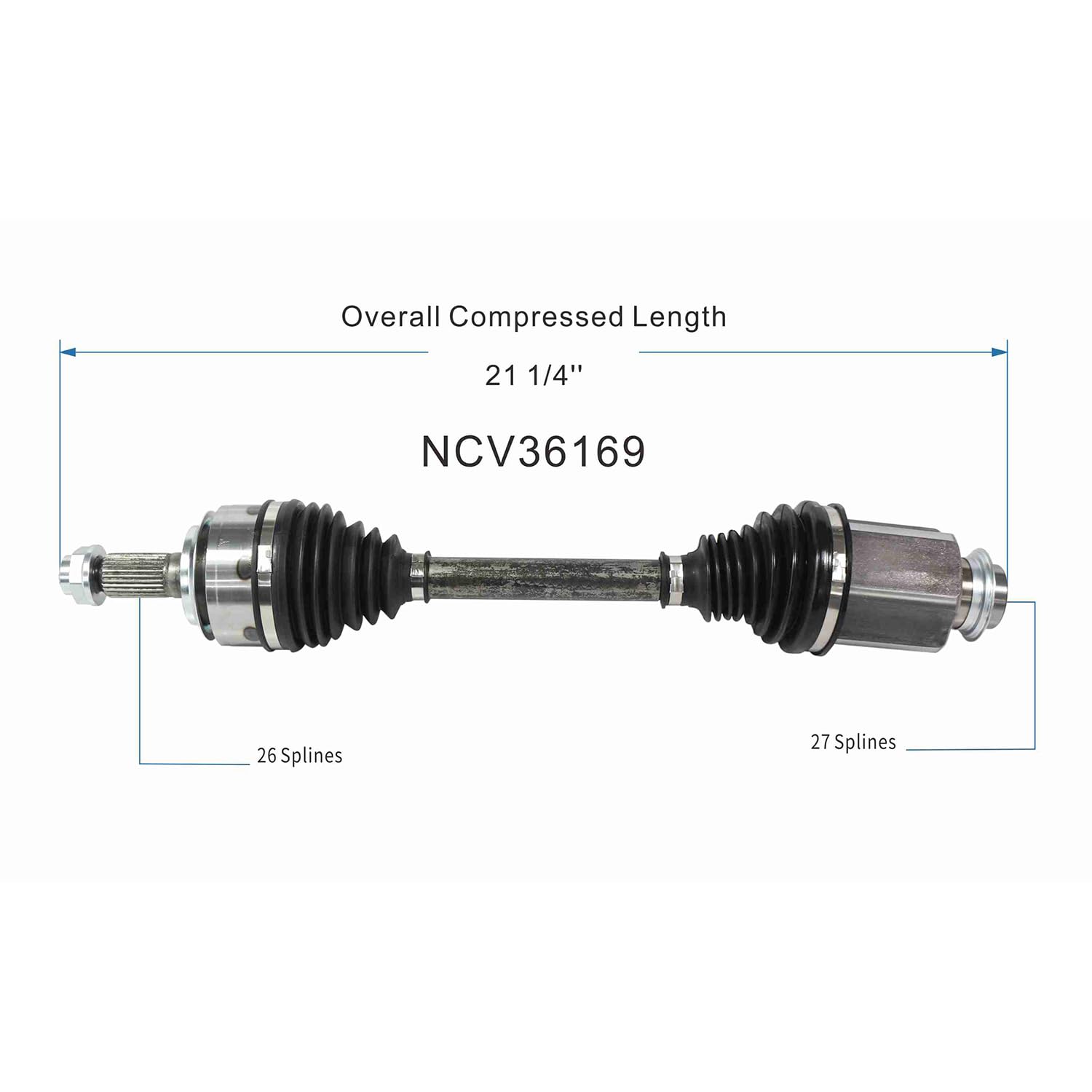 Front Pair CV Axle Shaft Assembly Compatible with Honda Models 2016 2017 2018 2019 2020 Civic LX L4-2.0L FWD Manual Trans Front Drive & Passenger CV Joint Replace 44306-TBA-A01 44305-TBA-A51 HO-8682