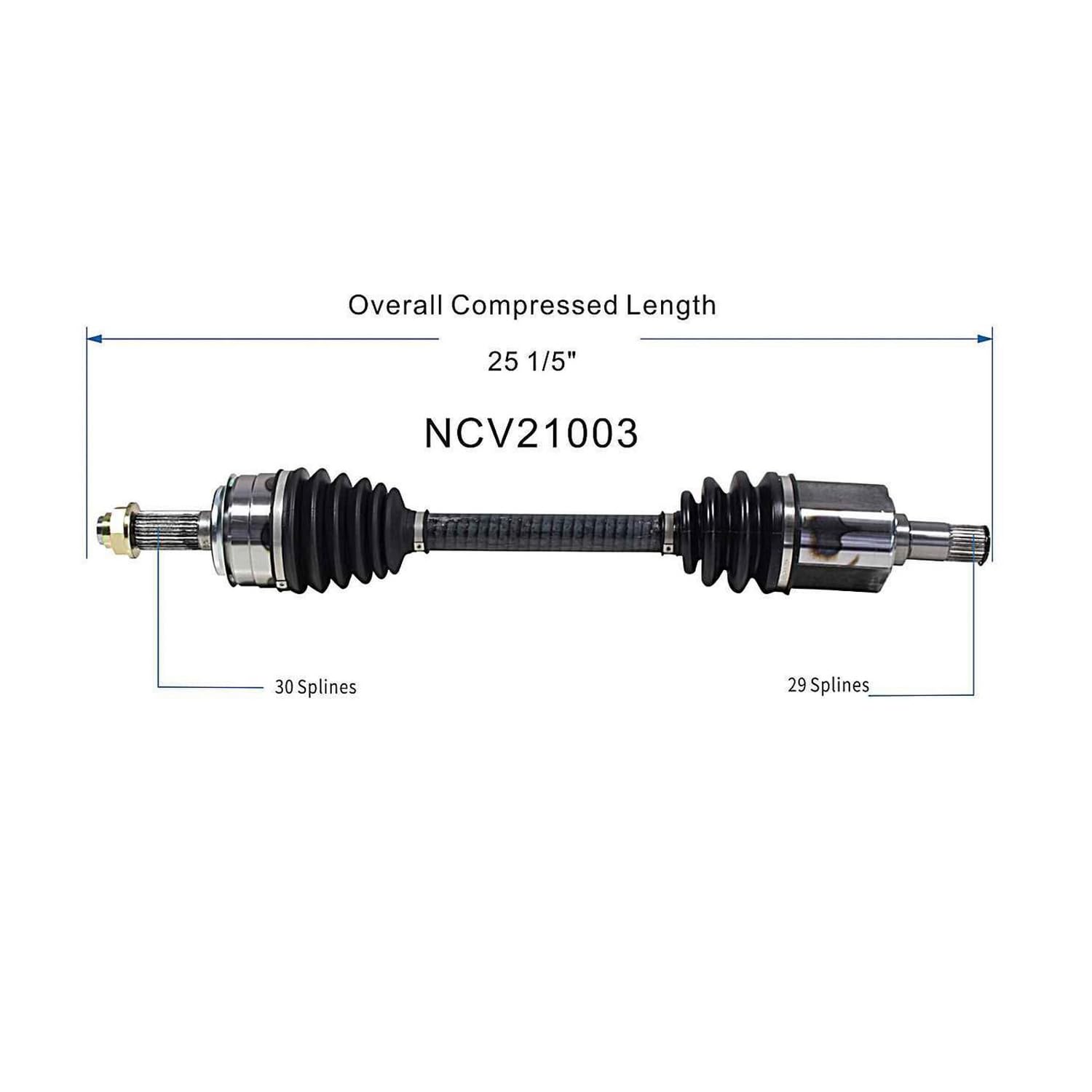 Front Left CV Axle Shaft Assembly Compatible with 2007-2009 RDX Base AWD 2010-2012 RDX Base FWD & AWD 2010-2012 RDX SH-AWD AWD CV Joint Replace 44306-STK-A01 19364974 10612243 66-4270 44306-STK-A00