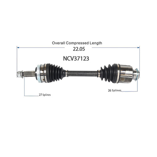 Front Right CV Axle Shaft Assembly Compatible with Hyundai Models 2014-2015 Tucson L4-2.0L FWD CV Joint Replace HY-8328 15141N 15149N 15155N 15158N 80-0895 49501-2S760