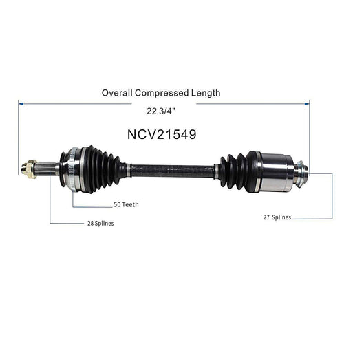 Front Right CV Axle Shaft Assembly Compatible with 2002-2006 RSX Type-S FWD CV Joint Replace 44305-S6M-A51 19343093 20871041 60-4212 10250N 80-1043 94418 95-6254 HO-8191 44305-S6M-A50