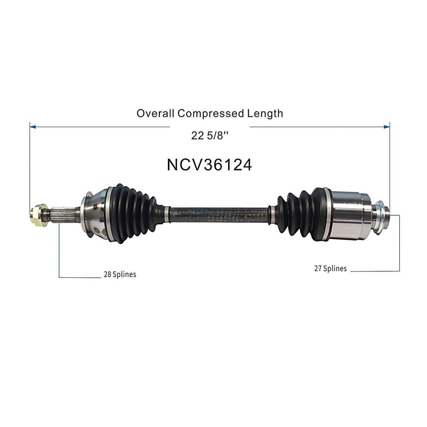 Front Right CV Axle Shaft Assembly Compatible with Compatible with Honda Models 2003-2007 Accord CV Joint Replace 44305-SDC-A51 20870383 66-4220 60-4220 10779N 94-9183 95-6262 HO-8-8645 44305-SDA-A51