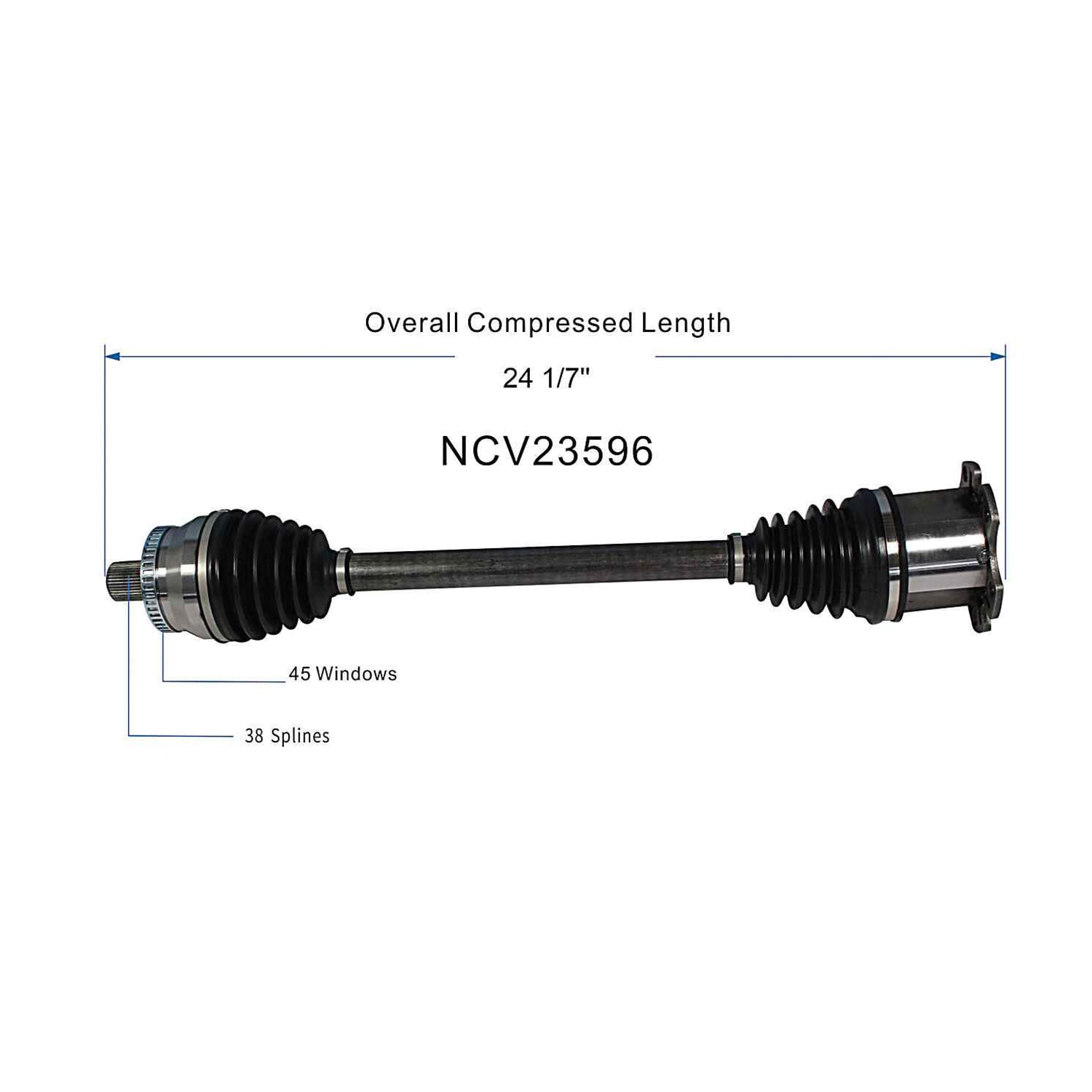 Maxfavor CV Axle Front Right Compatible with Audi A4 2002-2008, RS4 2007-2008, S4 2004-2009, FWD AWD Manual Trans, CV Axle Joint Shaft Assembly Front Passenger Side