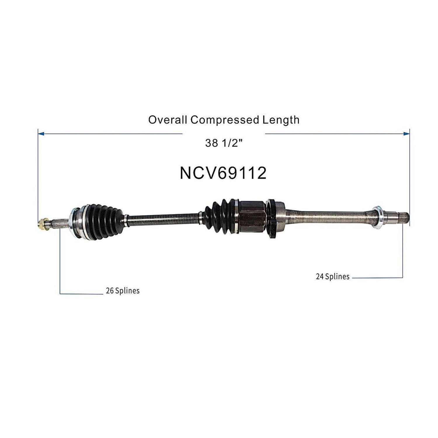 Front Right CV Axle Shaft Assembly Compatible with Compatible with Toyota Models 2006-2012 RAV4 CV Joint Replace 43410-42140 43410-42141 19365212 10857622 66-5298 60-5296 14131N 16041N 43410-0R011