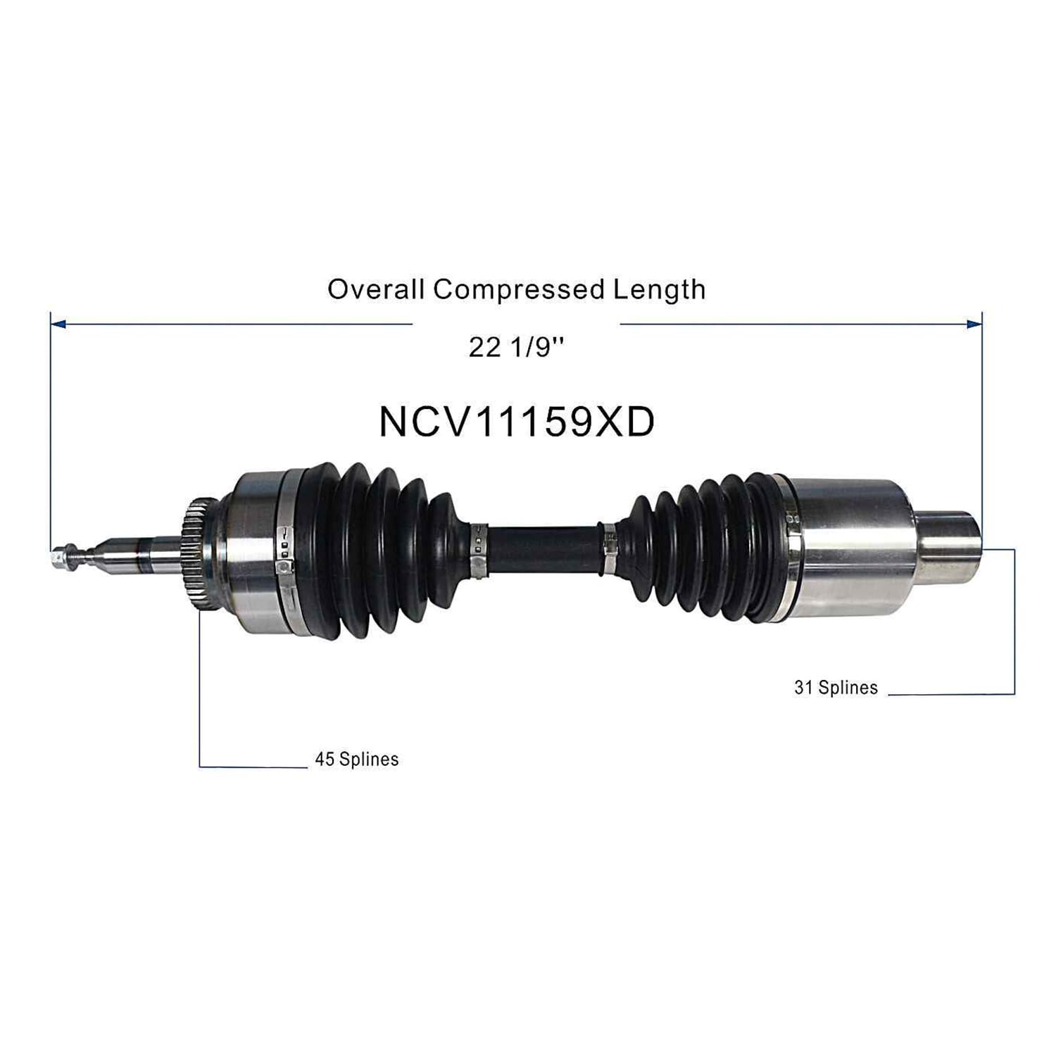 Front Right CV Axle Shaft Assembly Compatible with Ford Models 2007-2015 F-150/Expedition Fit for Lincoln Models 2007-2015 Navigator CV Joint Replace AL1Z-3A428-B NCV11159 7L1Z-3B436-A