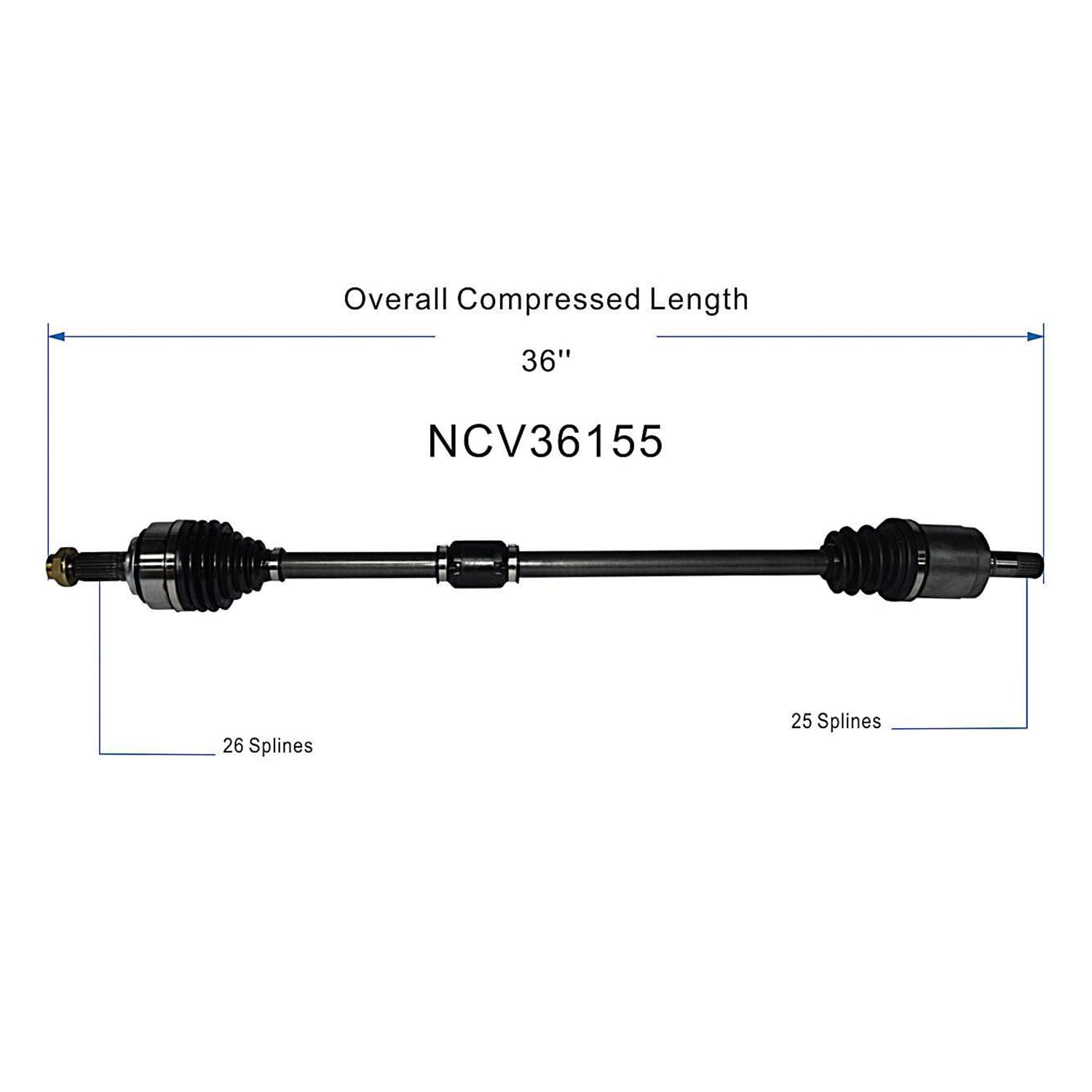 Front Right CV Axle Shaft Assembly Compatible with Honda Models 2012 Civic HF, EX-L, LX, EX, DX Japan Built FWD Auto Trans CV Joint Replace 44305TR0J02 44305-TR0-J01 44305-TR0-J02 80-9847 44305TR0J01