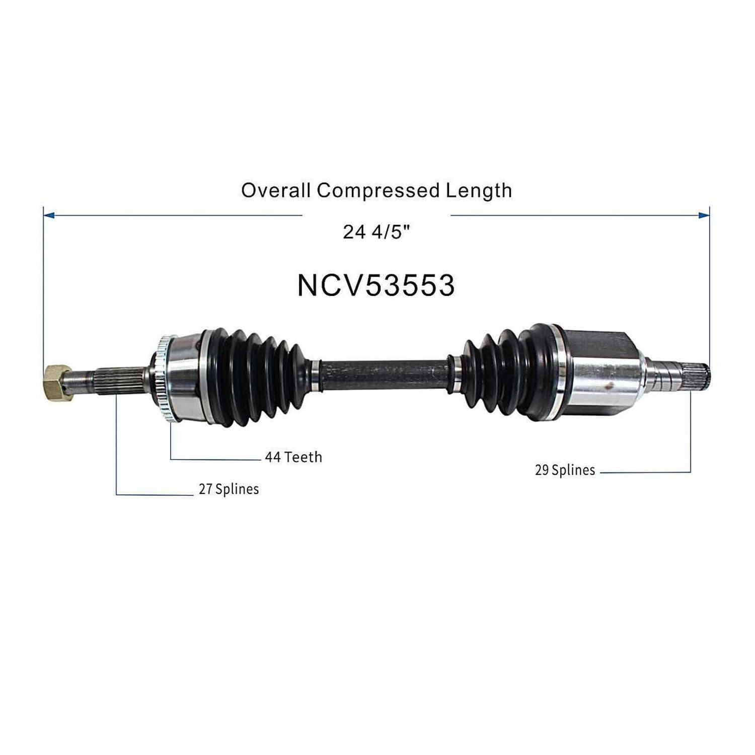 Front Left CV Axle Shaft Assembly Compatible with 1998-2001 Altima FWD Auto Trans CV Joint Replace 39101-0Z815 39101-9E105 39101-9E115 15870397 66-6179 60-6177 60-6179 9779N 80-4587 39101-0Z805