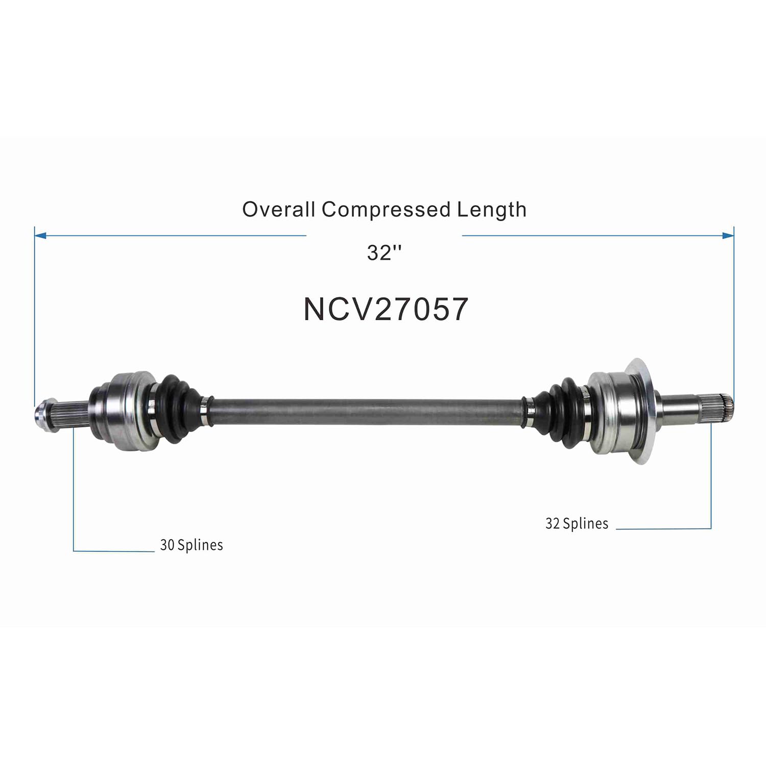 Rear Right CV Axle Shaft Assembly Compatible with BMW Models 2011-2016 535d/535i CV Joint Replace 50040447 B16271N 33-20-7-581-018