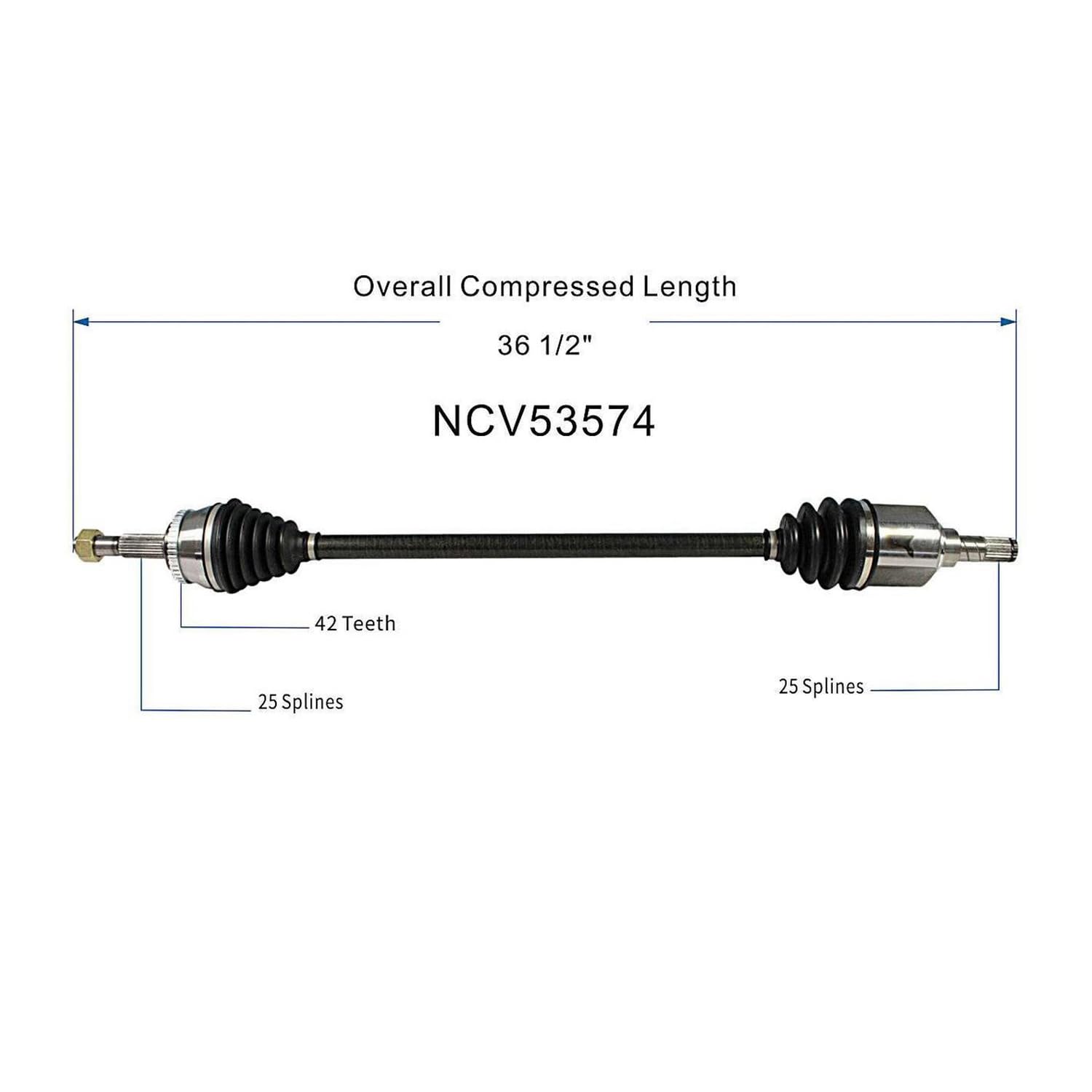 Front Right CV Axle Shaft Assembly Compatible with 2000-2002 Sentra 2003 Sentra GXE, GXE Sport, XE 2004-2006 Sentra CV Joint Replace 39100-4M771 19342890 20871008 66-6202 60-6201 60-6202 39100-4M761