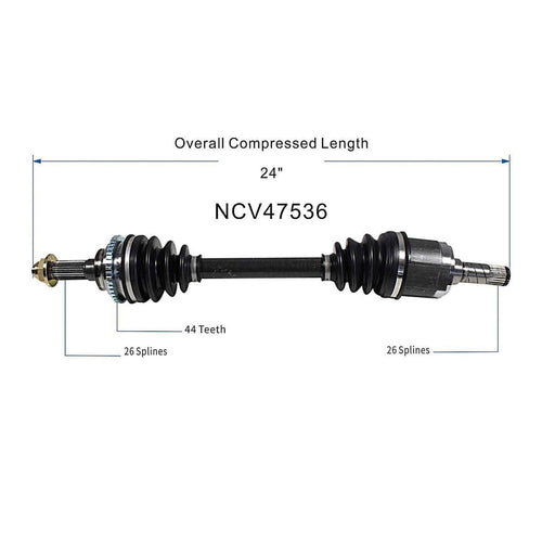 Front Left CV Axle Shaft Assembly Compatible with 2002-2003 Protege5 1999-2003 Protege CV Joint Replace FA50-25-60XB FA50-25-60XC FA51-25-60X FA52-25-60XB FA52-25-60XC 19361418 20870650 FA50-25-600B