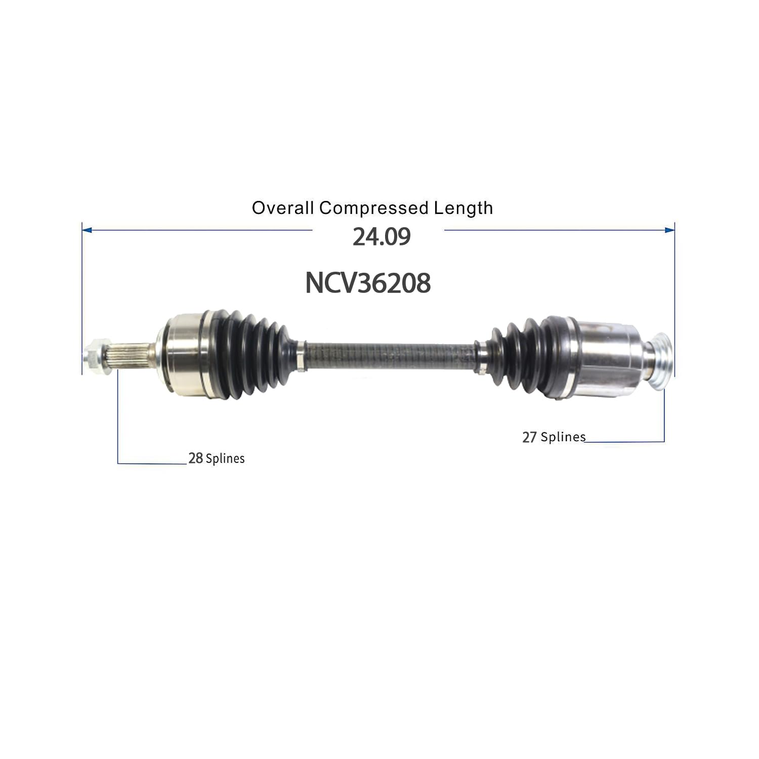 Front Right CV Axle Shaft Assembly Compatible with Honda Models 2019-2022 Insight FWD CV Joint Replace HO-86022 B17066N 80-0751 44305-TXM-A01