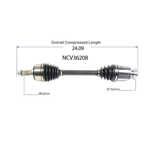 Front Right CV Axle Shaft Assembly Compatible with Honda Models 2019-2022 Insight FWD CV Joint Replace HO-86022 B17066N 80-0751 44305-TXM-A01
