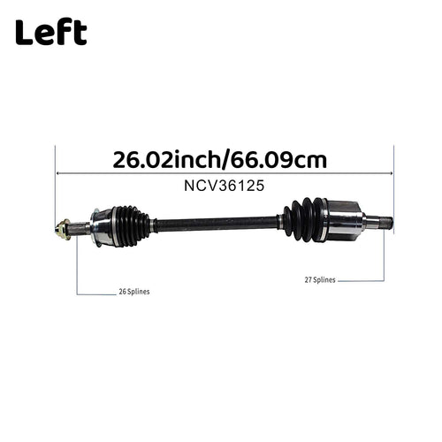 44306SDAA01 44306SDCA01 Front CV Axle Shaft Assembly Compatible with Honda Model 2003-2007 Accord Replace 44305SDAA00 44305SDCA00 20870399 664217 604217 8033N HO88626 946060 956259 HO8167