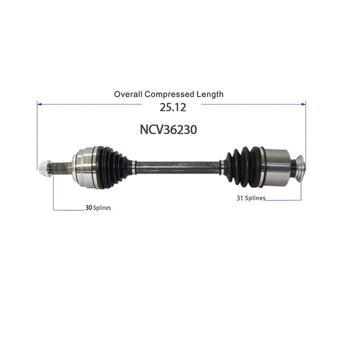 Front Right CV Axle Shaft Assembly Compatible with Honda Models 2018-2021 Civic Type R CV Joint Replace HO-8697 14335N 189697 44305-TGH-A02