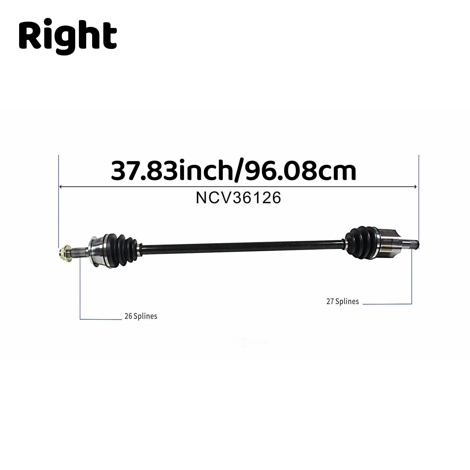 44306SDAA01 44306SDCA01 Front CV Axle Shaft Assembly Compatible with Honda Model 2003-2007 Accord Replace 44305SDAA00 44305SDCA00 20870399 664217 604217 8033N HO88626 946060 956259 HO8167