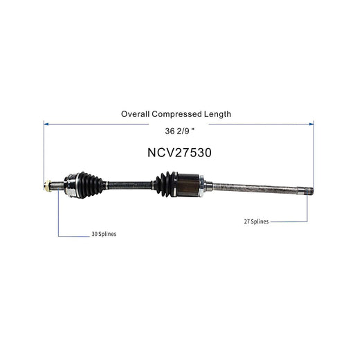 Front Right CV Axle Shaft Assembly Compatible with 2004-2005 X3 AWD 2006 X3 L6-3.0L AWD 2007 X3 AWD 2008 X3 L6-3.0L AWD 2009-2010 X3 AWD CV Joint Replace 31-60-7-529-202 19342970 31-60-3-450-566