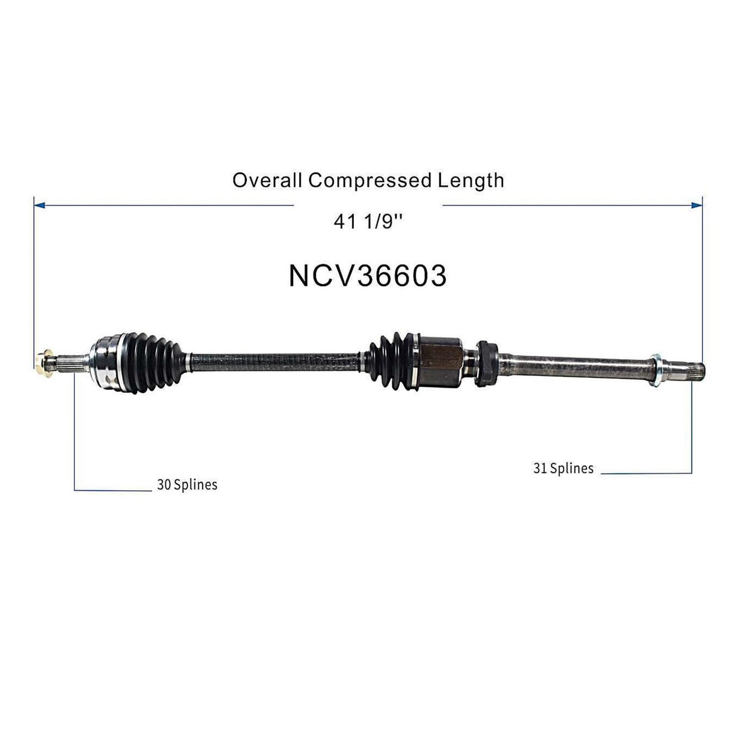 NCV36603 44305TK8A11 Front Right CV Axle Shaft Assembly Compatible with Honda Model 2011-2017 Odyssey Replace 44305TK8A21 17010190 HO8478 44305TK8A11 44305TK8A21 HO88840 NCV36603 HO8478 17010190