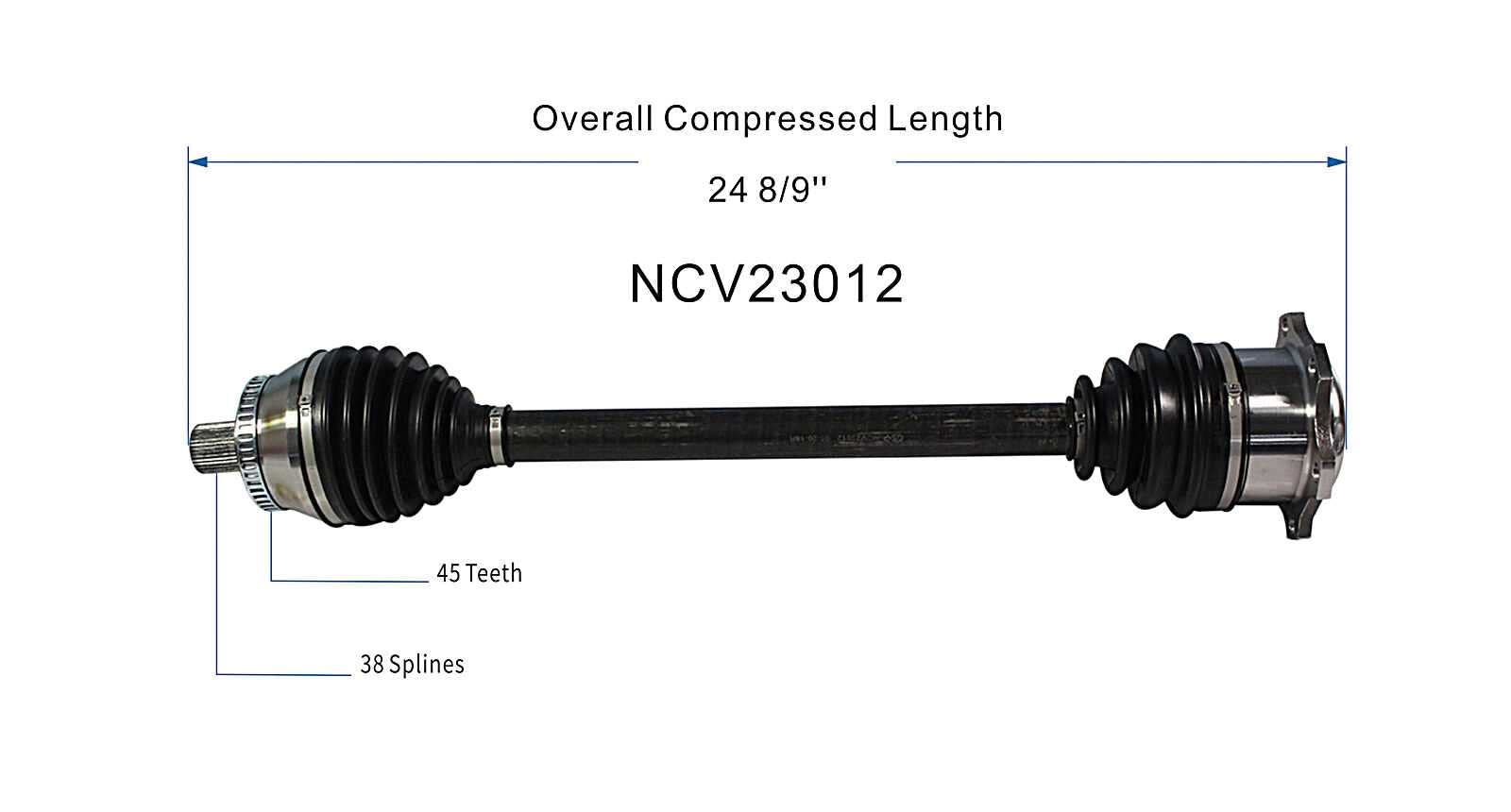 MAXFAVOR CV Axle Front AWD Compatible with Audi A6 Quattro 2000-2004 V6 2.7L Manual Trans, A Pair CV Axle Joint Shaft Assembly, Driver and Passenger Side