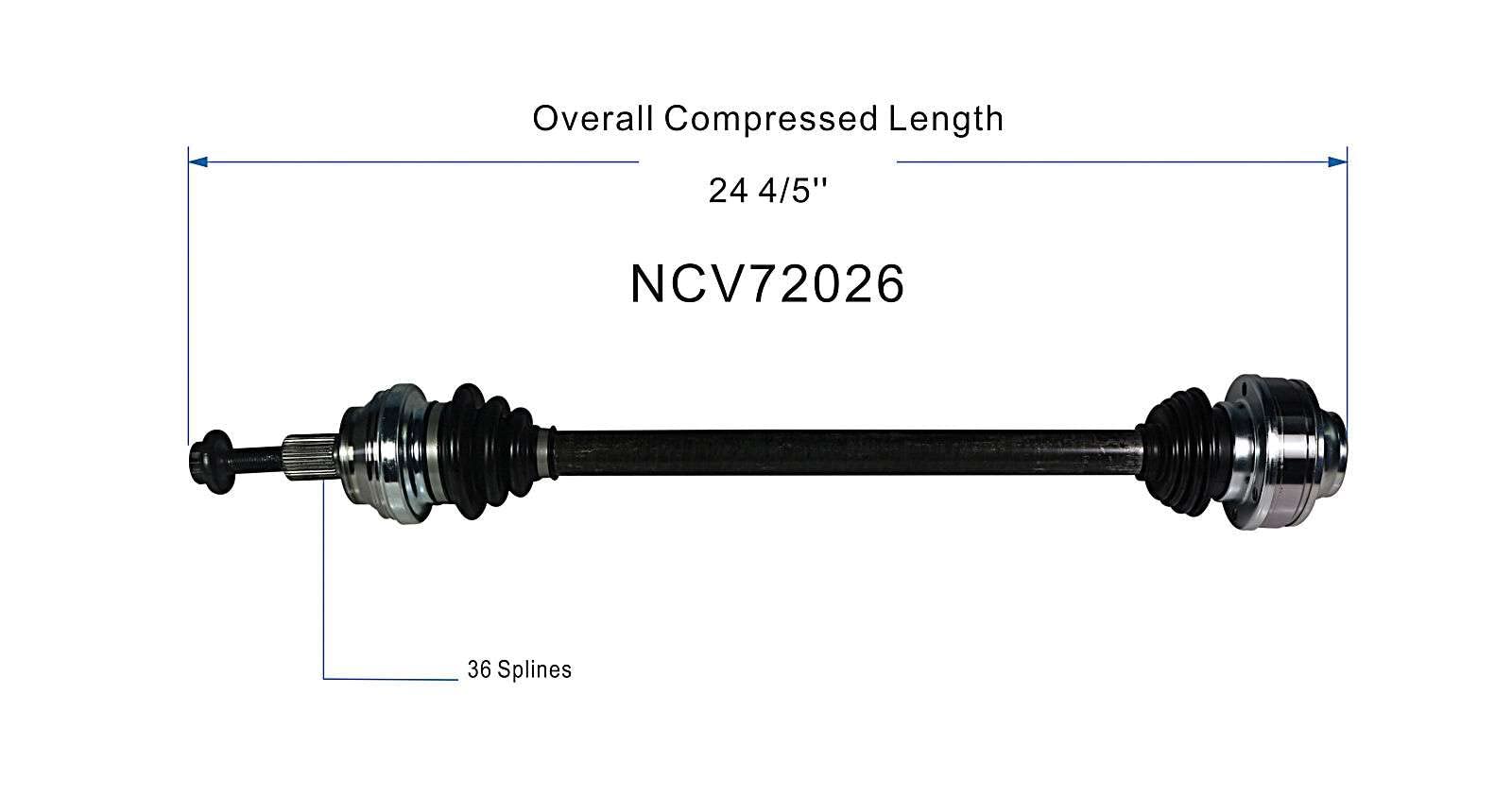 MAXFAVOR CV Axle Rear AWD/FWD Compatible with Audi A3 Quattro/S3 2015-2019, Volkswagen Golf R/Golf SportWagen/Golf Alltrack 2015-2019, A Pair CV Axle Joint Shaft Assembly Left & Right