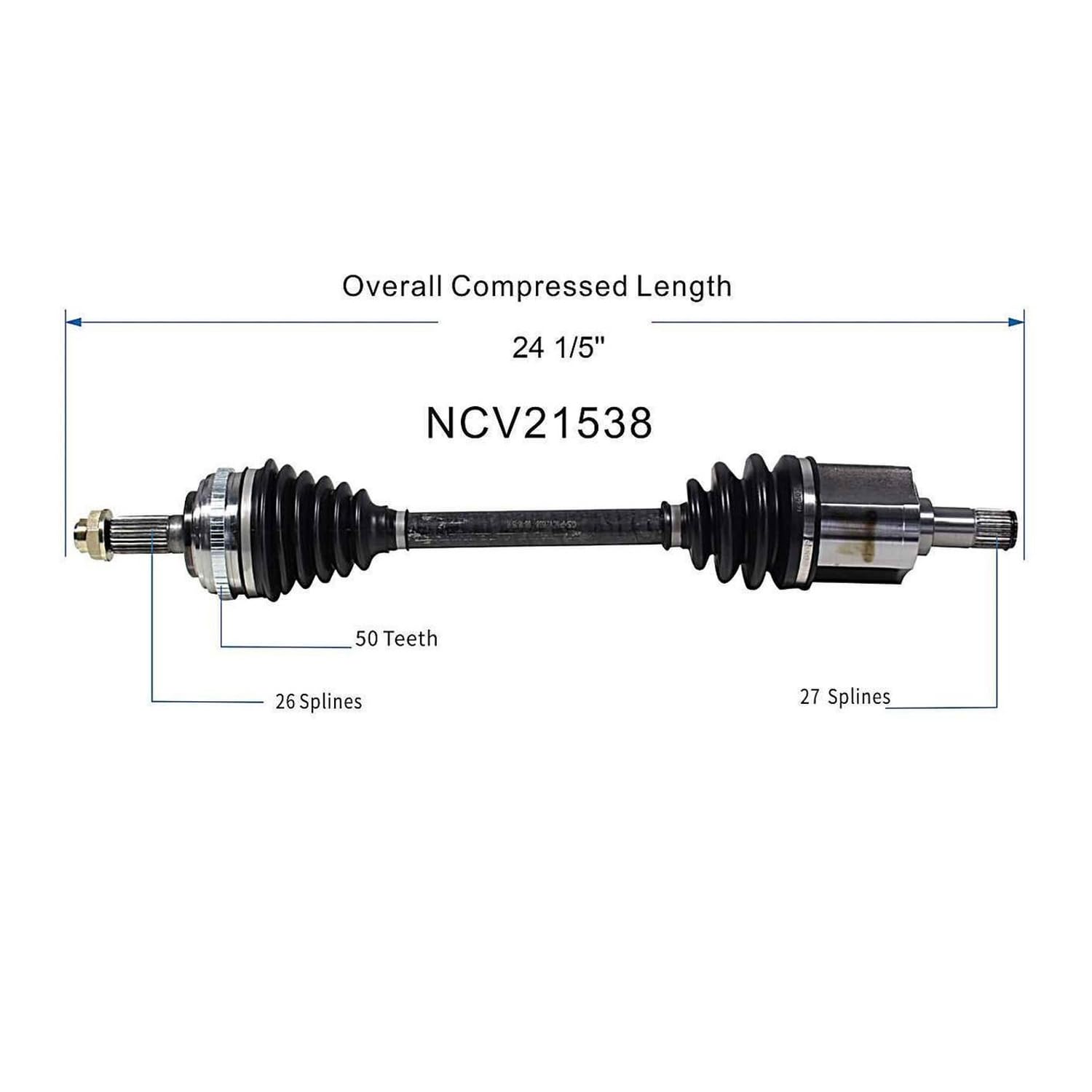 Front Left CV Axle Shaft Assembly Compatible with Acura Models 2002-2006 RSX Fit for Honda Models 2002-2005 Civic Drive Side CV Joint Replace HO-8186 10249N 19342589 20870335 60-4208 66-4209 94-6123