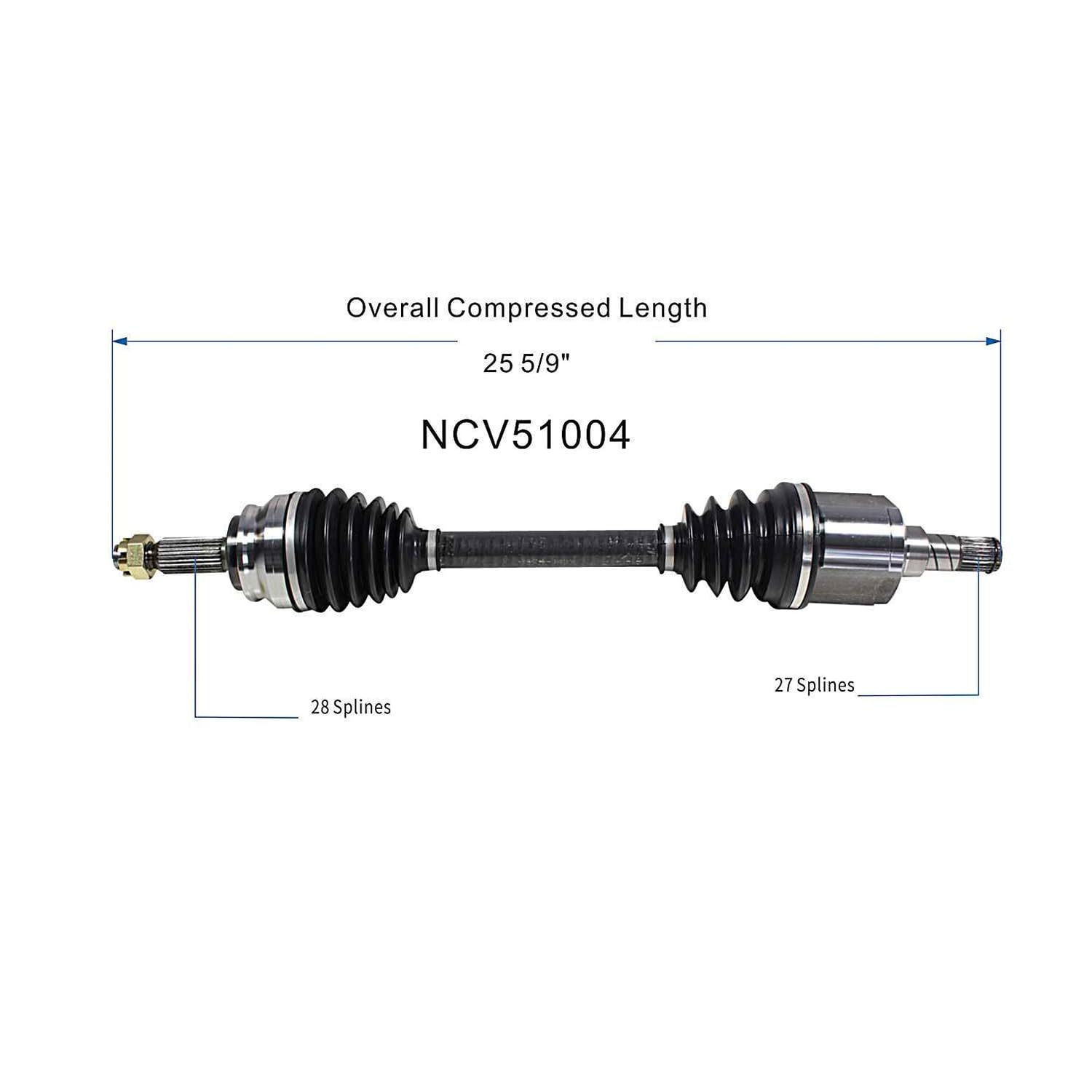 Maxfavor CV Axle Front Left Compatible with Mitsubishi Outlander 2008-2020, Mitsubishi Outlander Sport 2012-2022, 2.0L 2.4L, AWD FWD 4WD Auto CVT Trans, CV Axle Joint Shaft Front Left Side