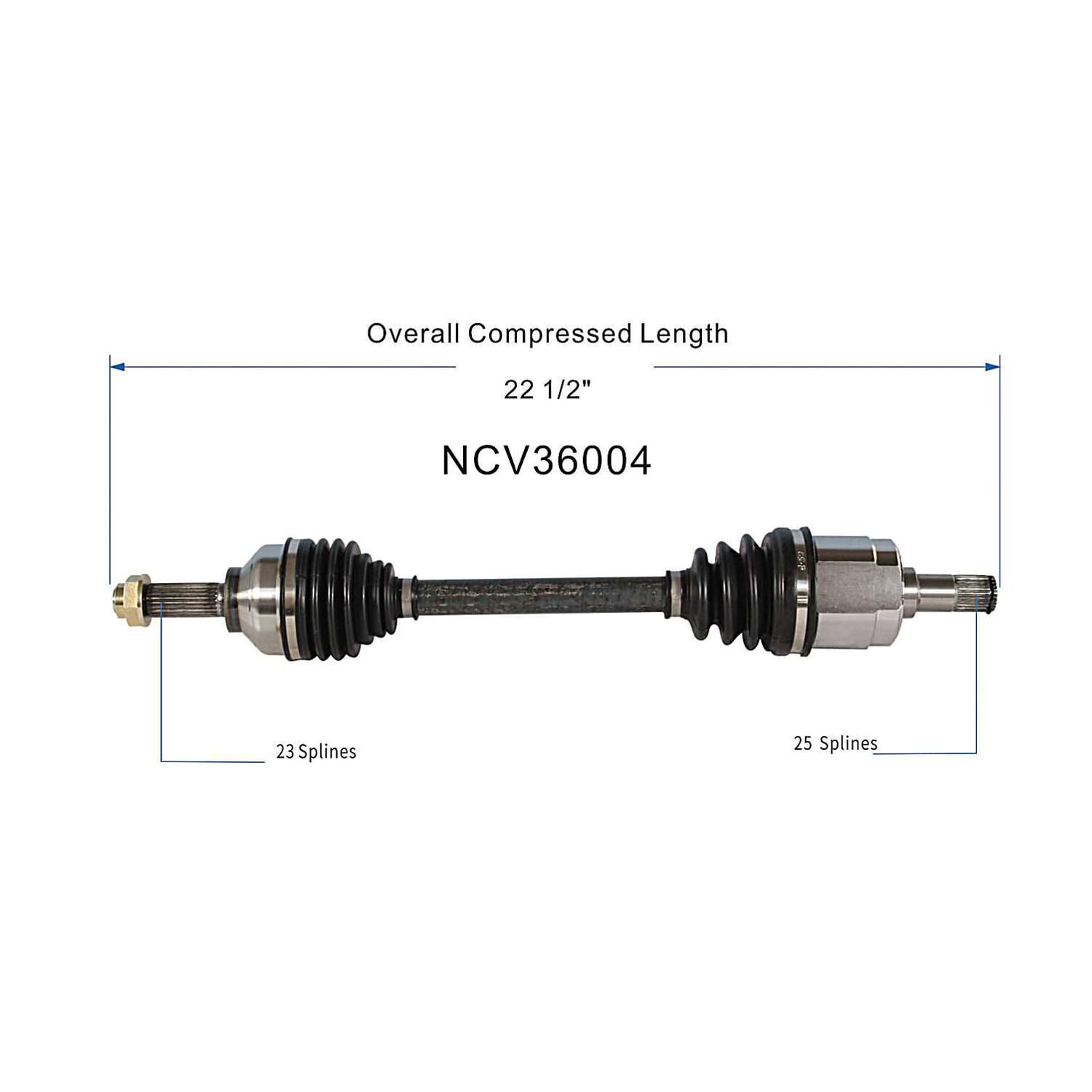 Front Right CV Axle Shaft Assembly Compatible with Honda Models 1980-1983 Civic FWD CV Joint Replace 20870303 60-4007 7018N 91680 95-6112 HO-8106 19343083
