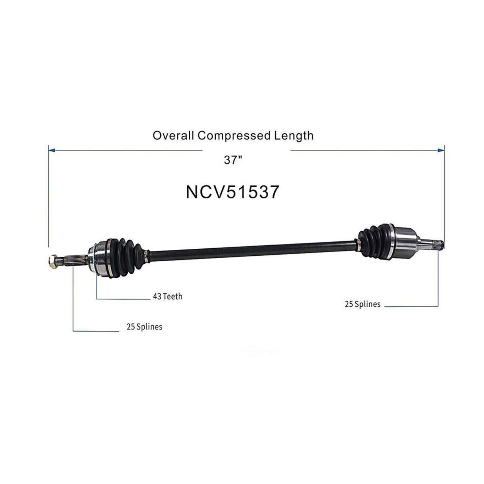 Front Right CV Axle Shaft Assembly Compatible with 2002-2005,2007 Lancer L4-2.0L Non-Turbo FWD 2006 Lancer DE, ES, LS, OZ Rally, SE Non-Turbo FWD CV Joint Replace MR953746 19342617 20871176 MR580762