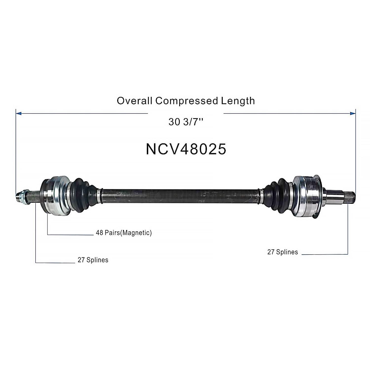 MAXFAVOR CV Axle Front Compatible with 2008-2012 Nissan Pathfinder V8 5.6L, A Pair CV Axle Joint Shaft Assembly, Driver & Passenger Side