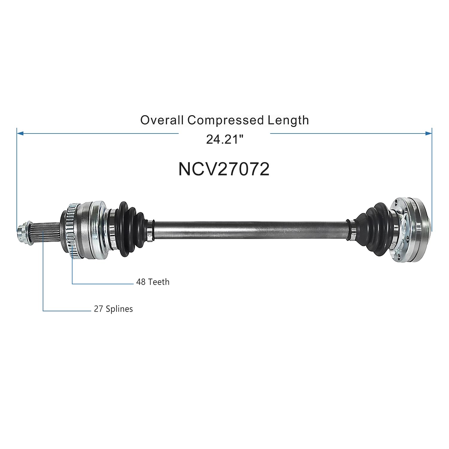 MAXFAVOR CV Axle Rear Compatible with Subaru Legacy/Outback 2020-2023 H4 2.5L, A piece CV Axle Joint Shaft Assembly, Left or Right Side