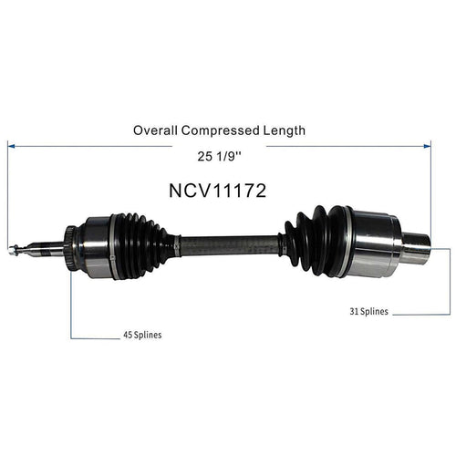 Front Right CV Axle Shaft Assembly Compatible with Ford Models 2010 2011 2012 2013 2014 F-150 SVT Raptor 4WD Passenger Side CV Joint Replace AL3Z-3A428-A AL3Z-3A428-B AL3Z-3A428-C 60-2278 B14397N