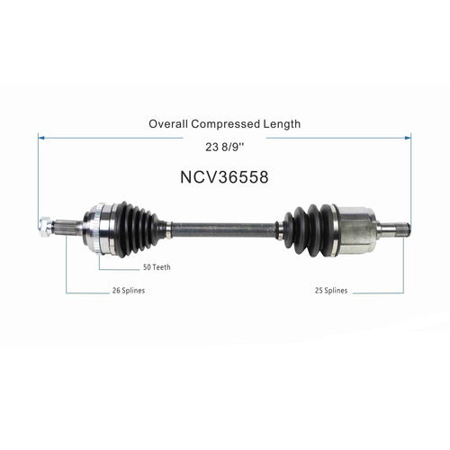 Front Right CV Axle Shaft Assembly Compatible with Honda Models 2001-2005 Civic GX HX DX EX LX FWD Auto Trans 2004 2005 Civic Passenger Side CV Joint Replace 44305-S5A-J10 44305-S5A-J30 44305-S5A-J61