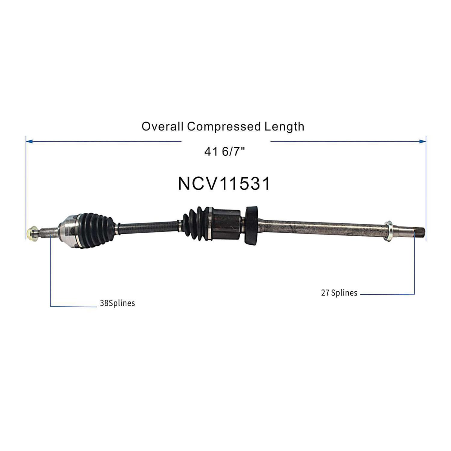 Front Right CV Axle Shaft Assembly Compatible with Lincoln Model 2010-2014 MKT Fit for Ford Model 2008-2014 Flex/Taurus/Taurus X Fit for Mercury Model 2008-2009 Sable Replace 8A8Z-3B436-C 8A8Z-3B436-A