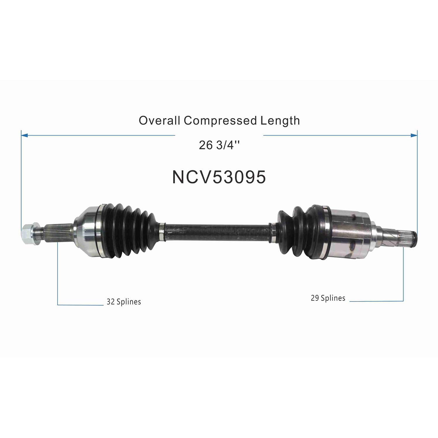 Front Left CV Axle Shaft Assembly Compatible with Nissan Models 2014-2019 Murano/Pathfinder Fit for INFINITI Models 2014-2017 QX60 CV Joint Replace 39101-3JT3A 39101-9PM3A 39101-3JT0A 39101-3JT0D