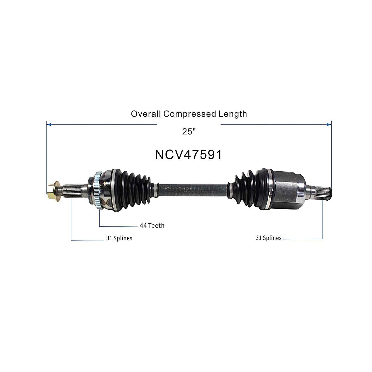 Front Left CV Axle Shaft Assembly Compatible with Mazda Models 2007-2015 CX-7/CX-9 CV Joint Replace GP31-25-60XD GP31-25-60XE GP31-25-60XF GP32-25-60XB GP32-25-60XC GP32-25-60XD GP31-25-60XB
