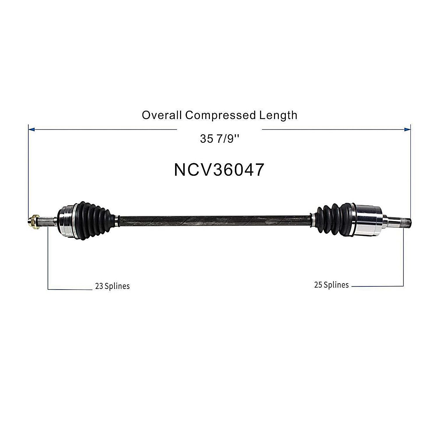 Front Pair CV Axle Shaft Assembly Compatible with Honda Models 1988-1991 CRX/Civic CV Joint Replace 20870388 66-4009 60-4009 7037N 80-3149 91673 94-6035 95-6114 HO-8-8554 HO-8071 19342752 19342833