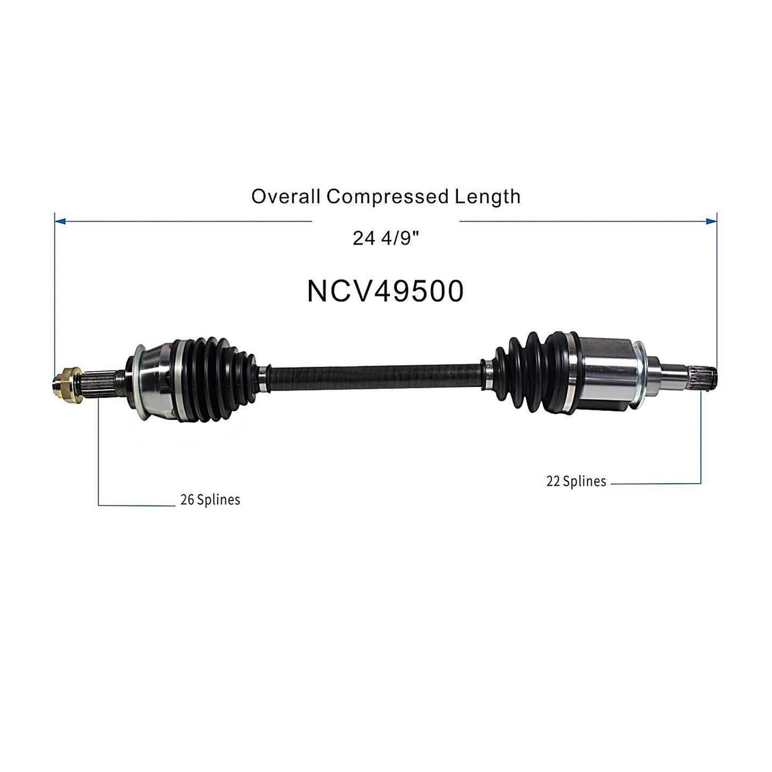 Front Left CV Axle Shaft Assembly Compatible with 2002-2004 Cooper Naturally Aspirated FWD Manual Trans CV Joint Replace 31-60-7-518-237
