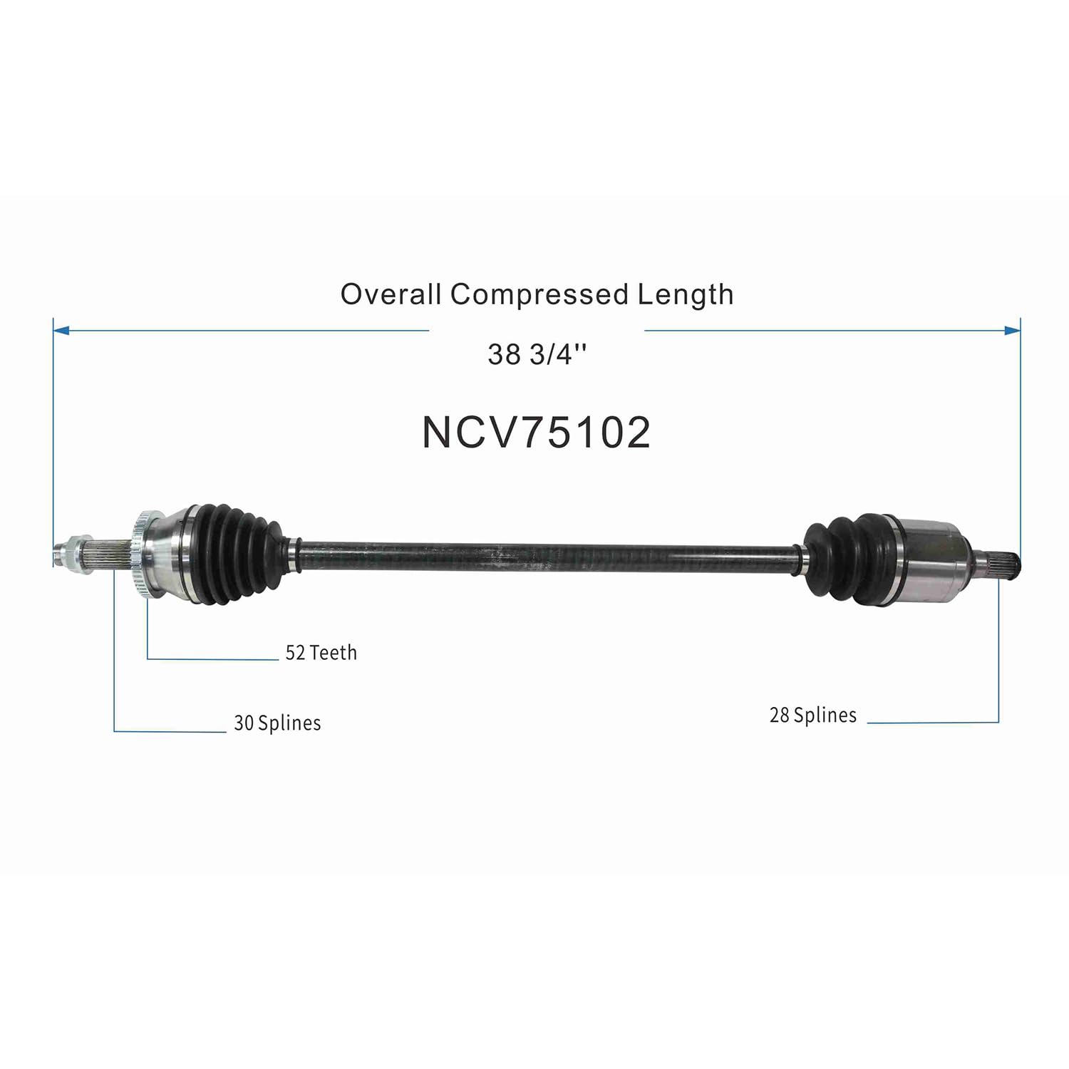 Maxfavor FWD CV Axle Joint Shaft Assembly Compatible with 2016 2017 2018 Kia Sorento, L LX EX Sport Utility 4-Door 2.4L L4, CV Axle Shaft Assembly Front Right (Passenger) Side