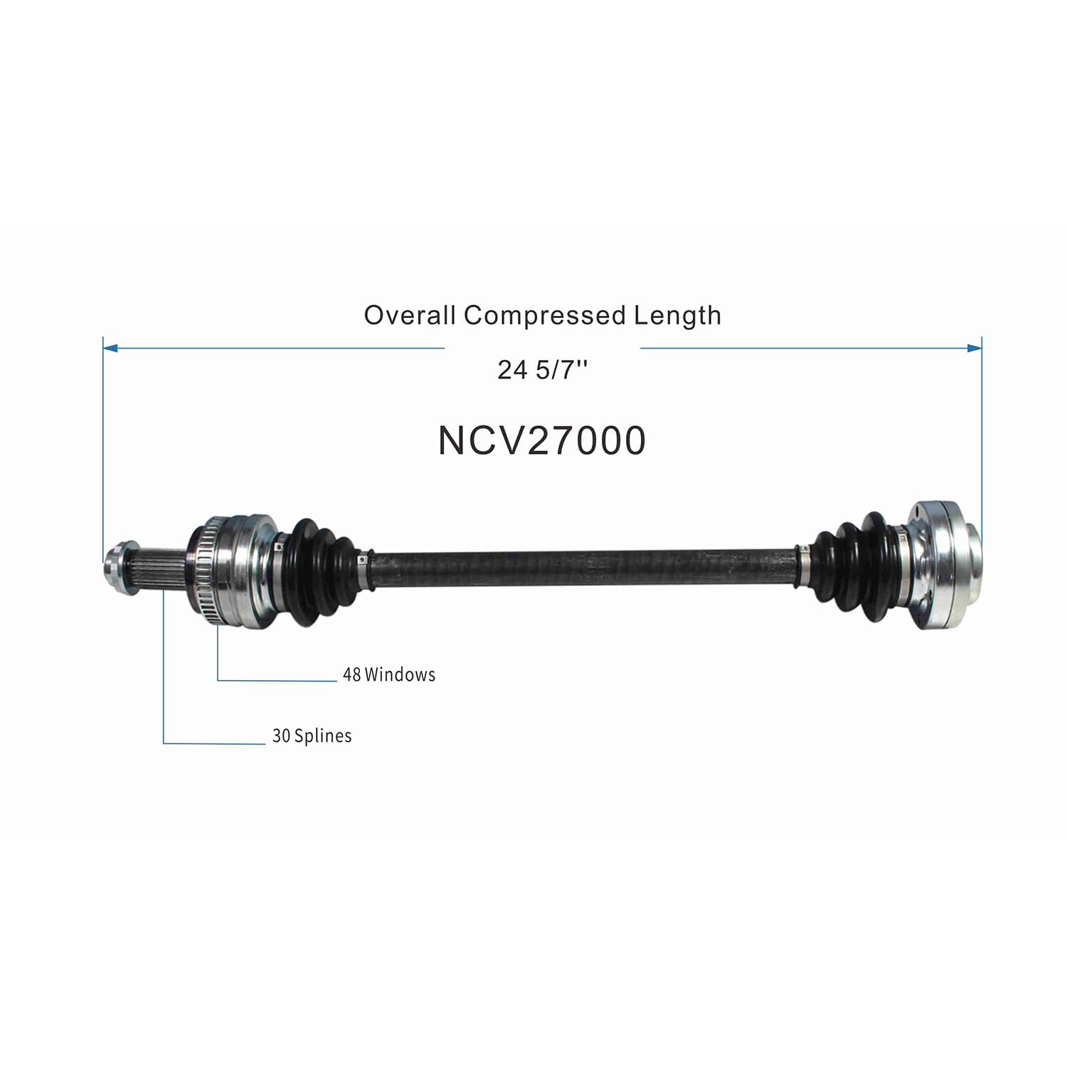 MAXFAVOR CV Axle Rear AWD Compatible with BMW X3 2004-2006 L6 2.5L/3.0L Auto Trans, A Pair CV Axle Joint Shaft Assembly, Rear Left Right Side