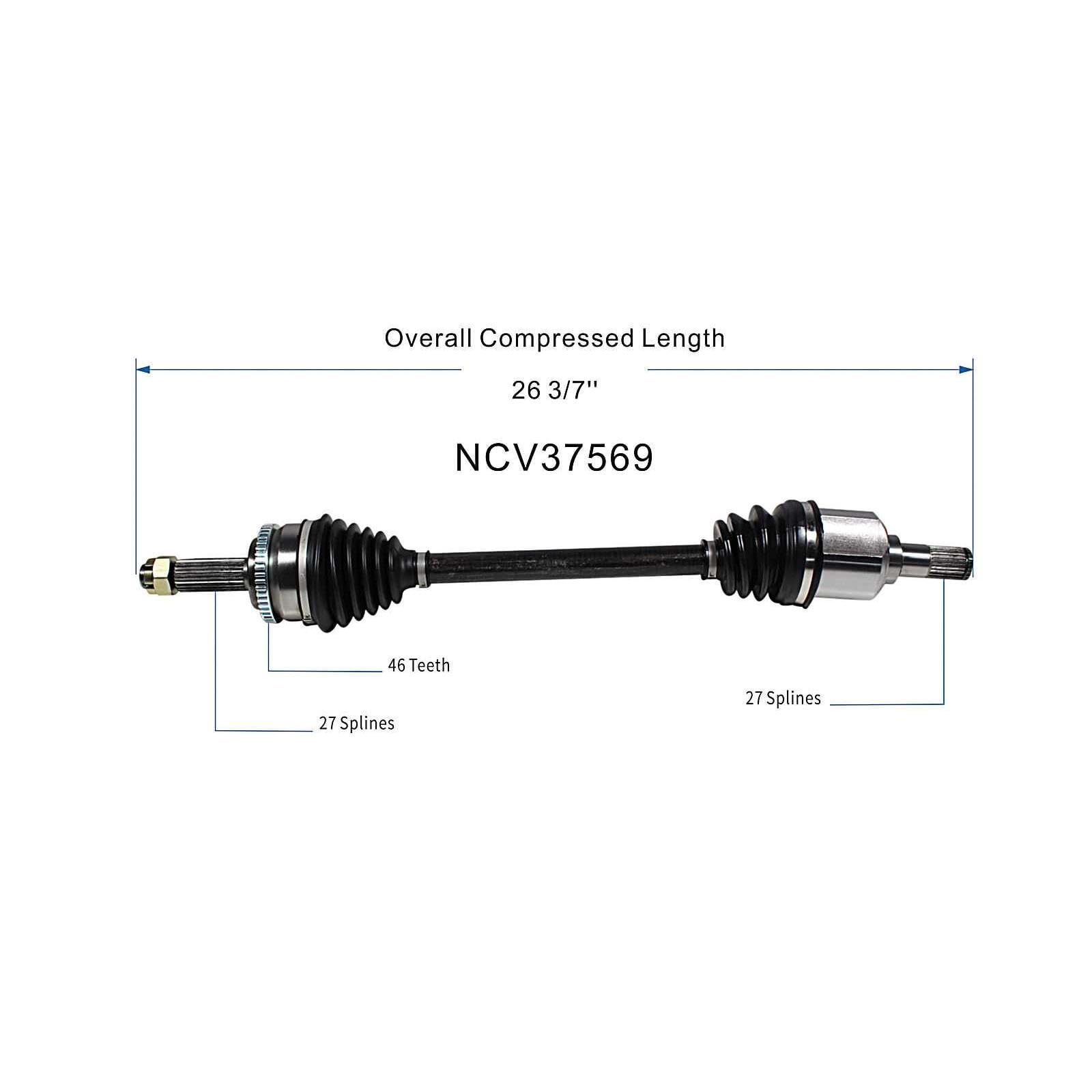 Maxfavor CV Axle Assembly Front Left Compatible with 2007-2010 Hyundai Elantra 2.0L, FWD Auto Trans & Manual Trans, Front Driver Left Side CV Axles Joint